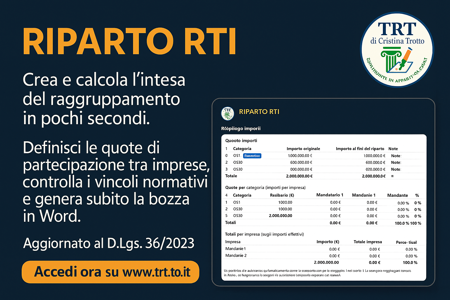 Riparto RTI – anteprima
